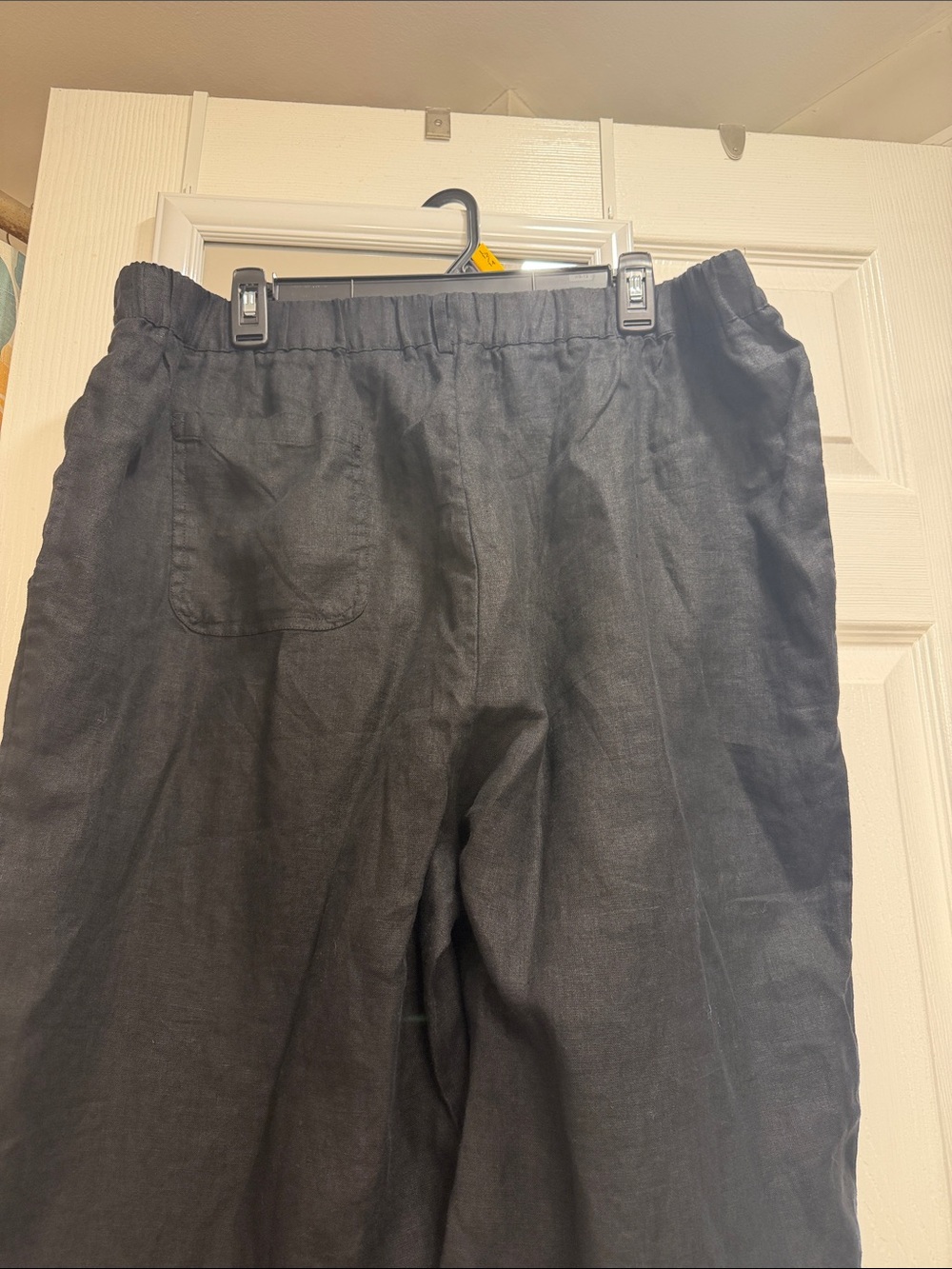 NWT! Quince Black Wide-Leg Linen Trousers in Black szXL - Picture 6 of 10